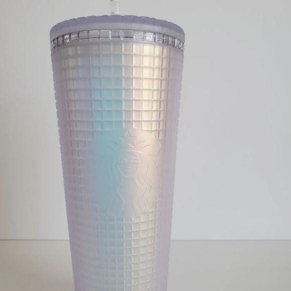 Starbucks 2022 Unicorn Iridescent Grid 24oz Cold Cup Tumbler NWT - Picture 2 of 5